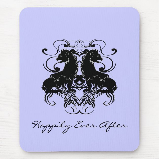 Mousepad Rielaboração de Leões Vintage com Sujeiras (Frente)