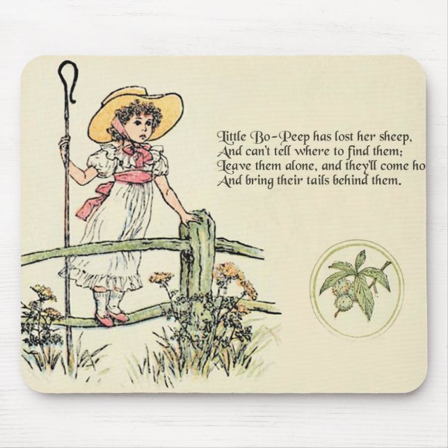 Mousepad Rima infantil Little Bo Peep (Frente)