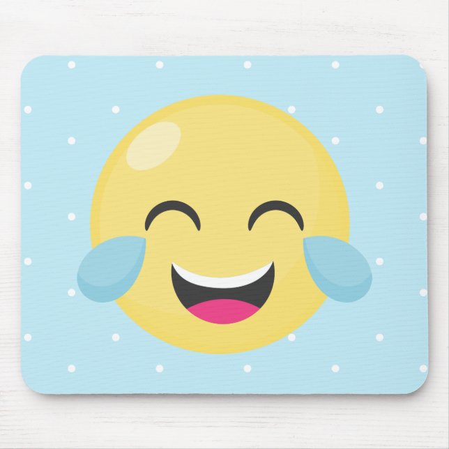Mousepad Rindo para fora pontos altos de Emoji (Frente)