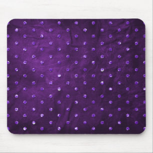 Mousepad Rinestones no Pad Rato de Couro Roxo