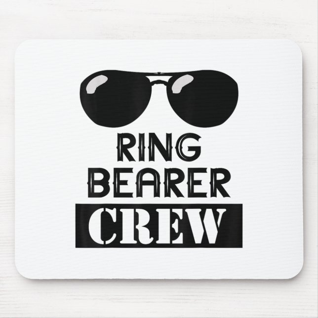 Mousepad Ring Bearer Crew Ring Wedding Party Sungl Security (Frente)