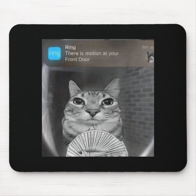 Mousepad Ring Cat Com Memória Animada Homens Engraçados (Frente)