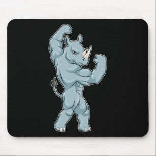 Mousepad Rinoceronte Fisiculturista Esportes de Fisiculturi