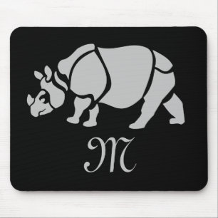 Mousepad Rinocerontes Excelentes Indianos Monograma do Rino