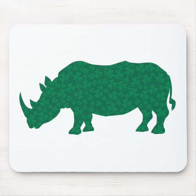 Mousepad Rinocerontes feitos de Shamrocks (Frente)
