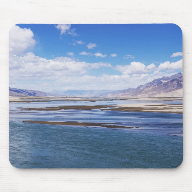 Mousepad Rio Brahmaputra e paisagem de montanha - Tibete (Frente)