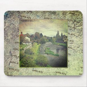 Mousepad Rio Hafren em Newtown, Powys, País de Gales