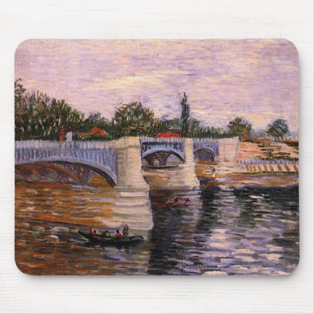 Mousepad Rio Van Gogh Seine com Pont del Grande Jette (Frente)