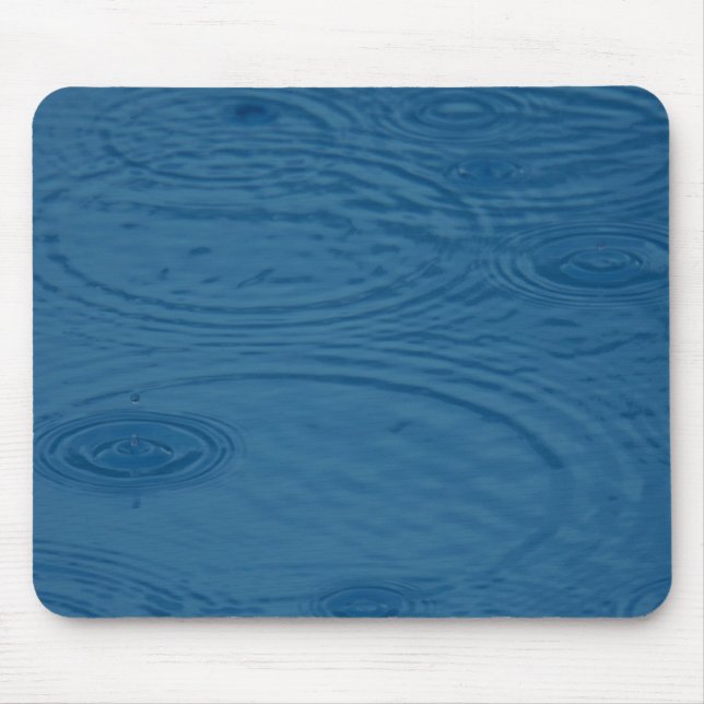 Mousepad Ripais De Chuva (Ondas De Água Azul) (Frente)