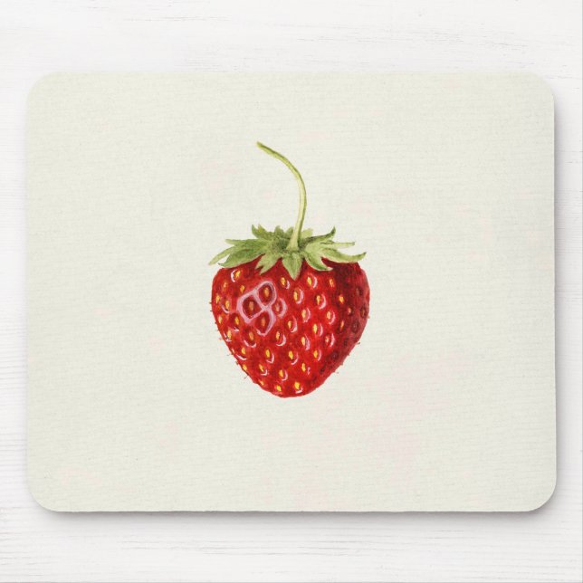 Mousepad Ripe Red Strawberry (por Louis C. Krieger) (Frente)