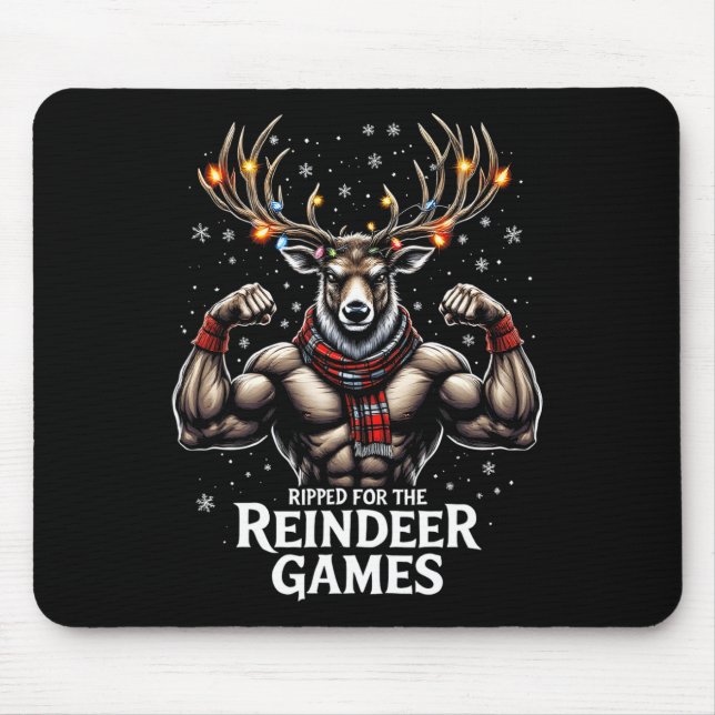 Mousepad Ripped For The Games Engraçado Workout R (Frente)