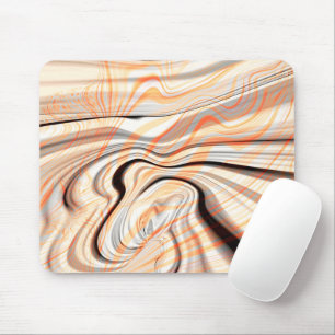Mousepad Ripples sobre o bege creme, laranja castanho e pál