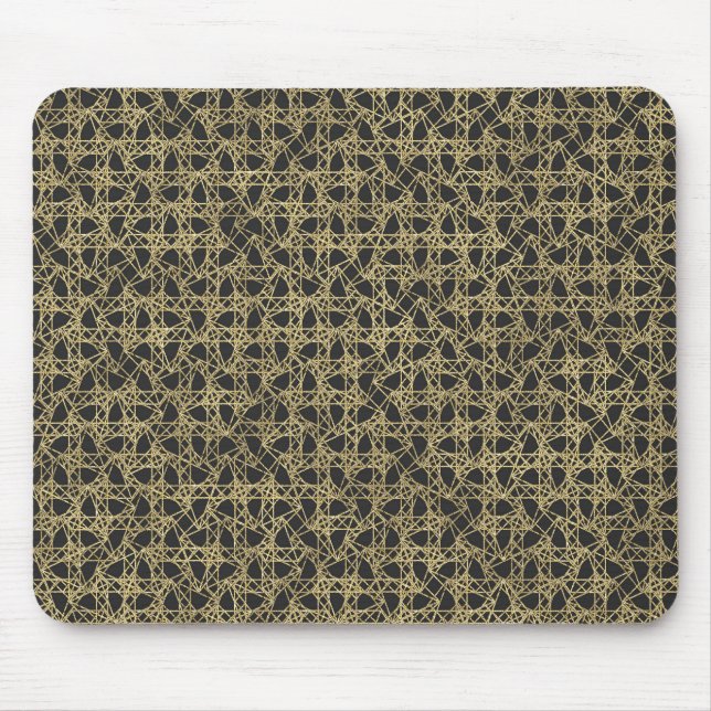 Mousepad Riscar Dourado Glamour Moderno (Frente)