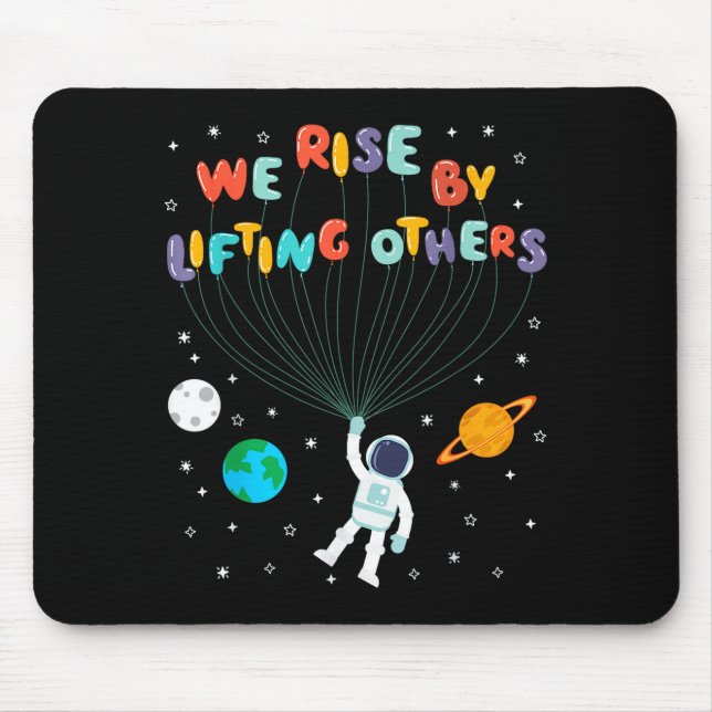 Mousepad Rise Children Apparel Uni-kids Black Small We Rise (Frente)