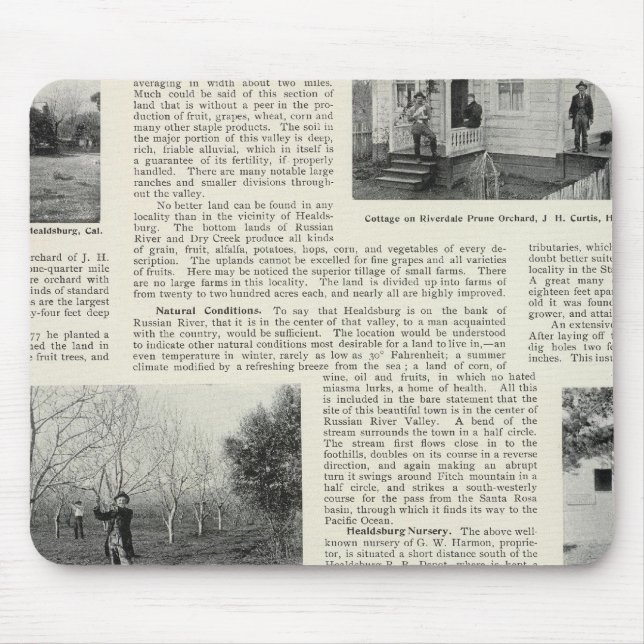 Mousepad Riverdale Prune Orchard, Califórnia (Frente)