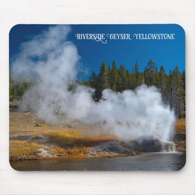 Mousepad Riverside Geyser Erupção Yellowstone (Frente)