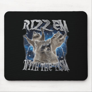 Mousepad Rizz Em Com O Tism Mapache Autista Meme Engraçado