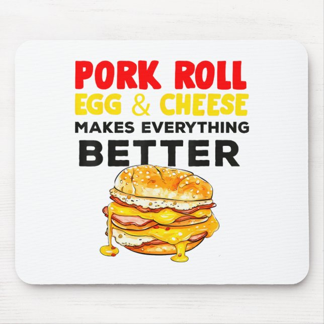 Mousepad Rk Roll Egg And Cheese New Jersey Pride Nj Foodie  (Frente)