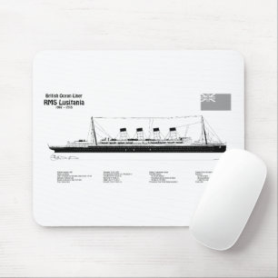 Mousepad RMS Lusitania - Planos de Impressão de Embarcações