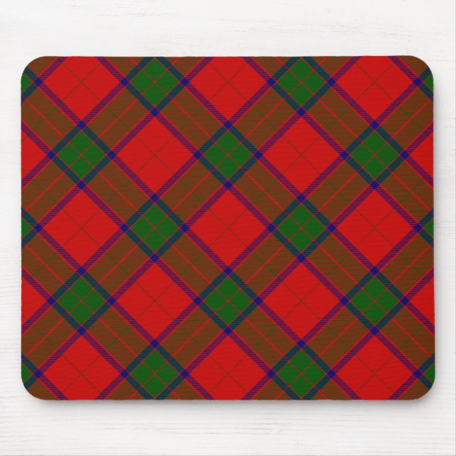 Mousepad Robertson tartan xadrez verde vermelha (Frente)