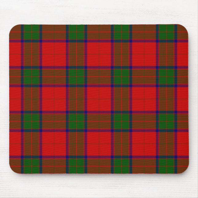 Mousepad Robertson tartan xadrez verde vermelha (Frente)