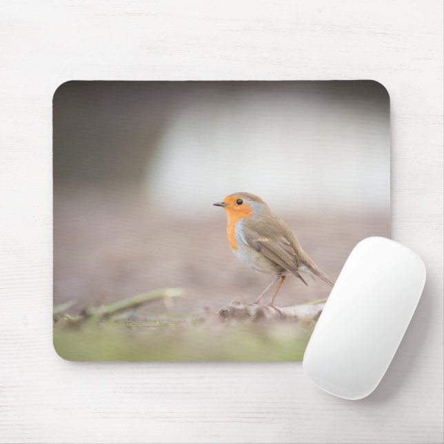 Mousepad Robin Bird Nature Foto (Com mouse)