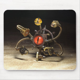 Mousepad Robô do espectador de Steampunk pelo artista