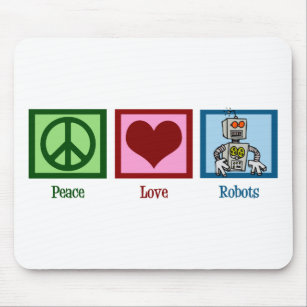 Mousepad Robôs do amor da paz