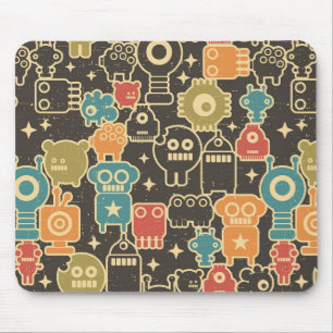 Mousepad Robôs em castanho