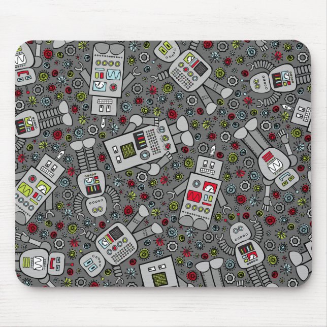 Mousepad Robôs Retro (Frente)
