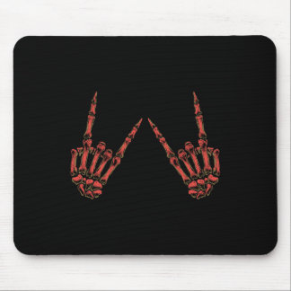 Mousepad Rocha Sobre Mãos De Esqueleto De Rocha E Roll - Pa