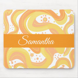 Mousepad Rochas Laranja E Amarelo Com Pontos