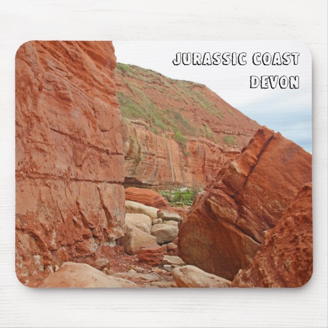 Mousepad Rochas vermelhas da Costa Jurássica, Devon, Inglat (Frente)