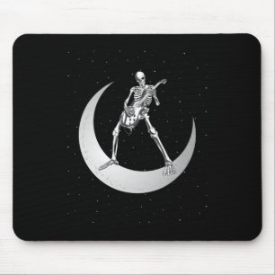 Mousepad Rock And Roll Skeleton Tocando Guitarra Rock Na Lu