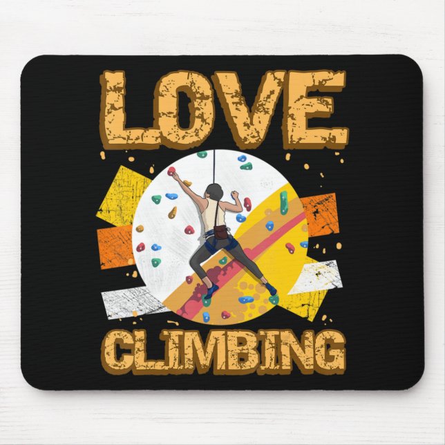 Mousepad Rock Climber Escalando Rock Jock Belayer Ice M (Frente)