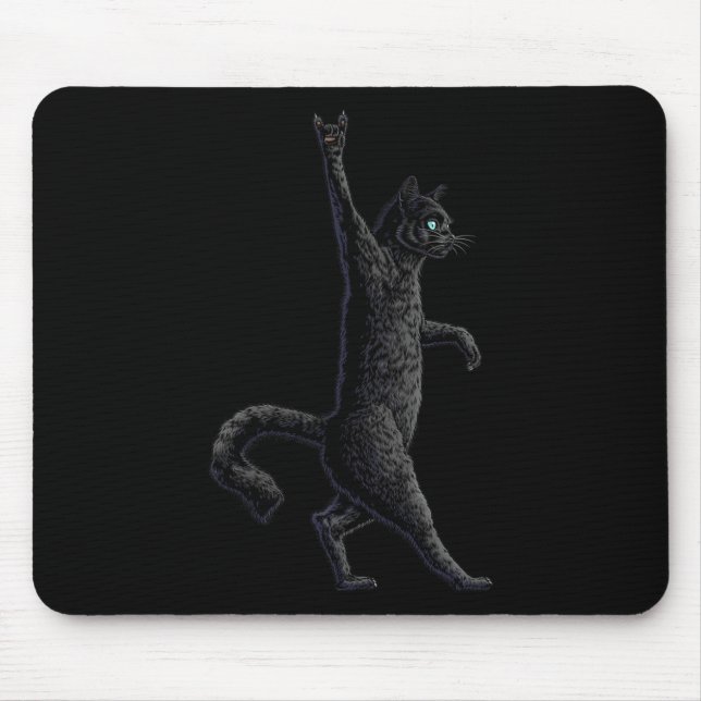 Mousepad Rock Divertido Em Rock And Roll - Camisetas De Ban (Frente)