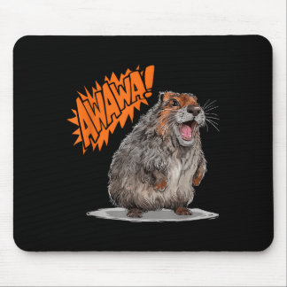 Mousepad Rock Hyrax Lover Awawa Funny Groundhog Die Animal 