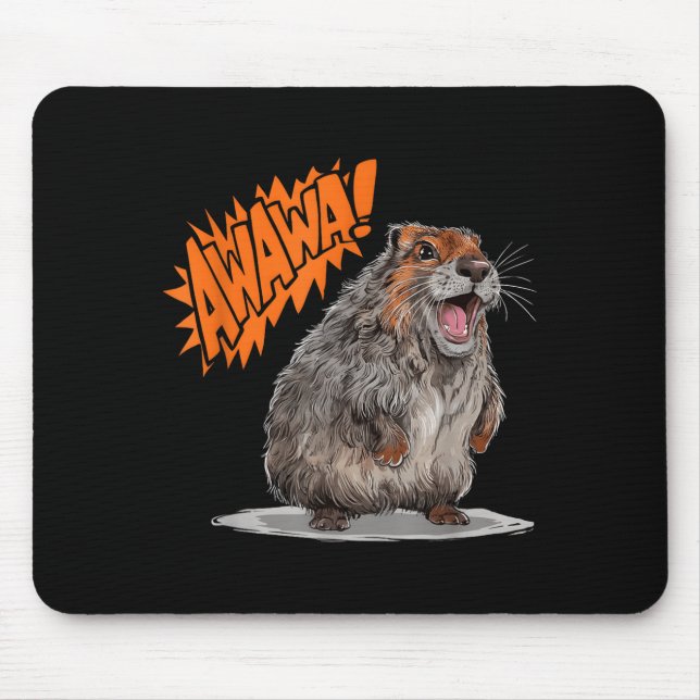 Mousepad Rock Hyrax Lover Awawa Funny Groundhog Die Animal  (Frente)