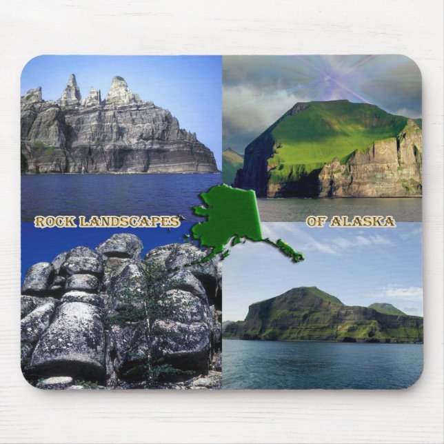 Mousepad Rock Landscapes da Colagem do Alasca (Frente)
