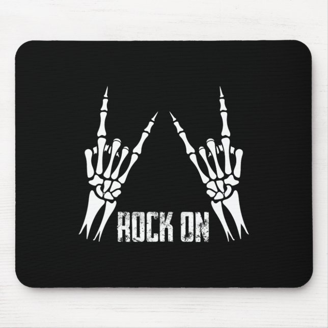 Mousepad Rock On Banda Para As Mulheres Rock And Rols Para  (Frente)