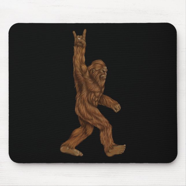 Mousepad Rock On Bigfoot - Concert Buddy - Sasque Desenhado (Frente)