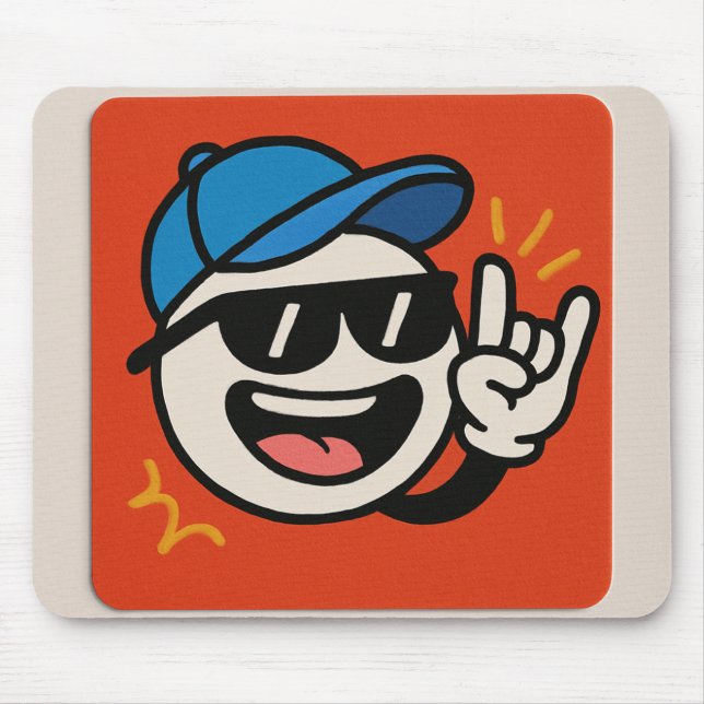 Mousepad Rock on - Cartoon Sticker 😎 (Frente)