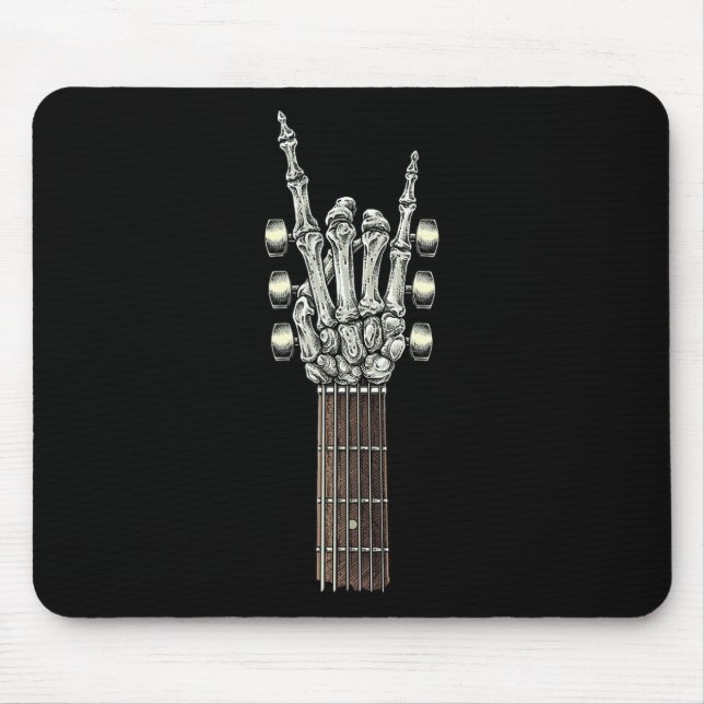 Mousepad Rock On Guitar Neck - Com Uma Bela Rocha e Roll S (Frente)