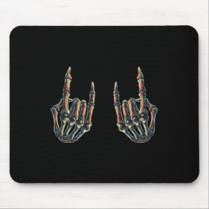 Mousepad Rock On Rock Star Skeleton Hands - Concert Bynd Gr