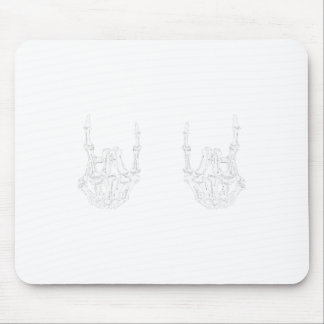 Mousepad Rock On Rock Star Skeleton Mãos Frio
