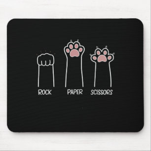 Mousepad Rock Paper Scissors Paw Game Cat Love Pet Entusias