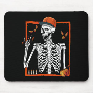 Mousepad Rocker Skeleton Rocha Sobre O Dia Das Bruxas