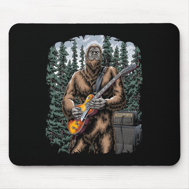 Mousepad Rockin Bigfoot Com Sua Violão Fora - Forest Ja (Frente)