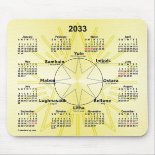 Mousepad Roda Celta do Calendário do Ano 2033 por Janz