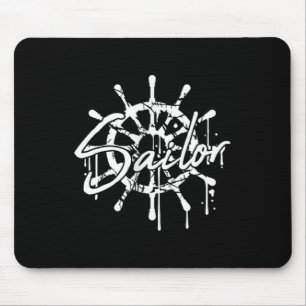 Mousepad Roda De Direção De Navio De Marinheiro Grafite Got